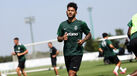 Luis Suárez em ação durante um dos mais recentes treinos do Sporting