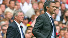 Sir Alex Ferguson e José Mourinho num Chelsea-Man. United de 2007