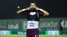 Borja Sainz festeja frente ao Rio Ave