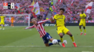O penálti cometido por Hjulmand na estreia a titular pelo Atlético Madrid