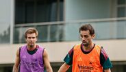 Bernardo Silva no treino do Real