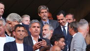 Pedro Proença na tribuna da Luz, com Jorge Jesus