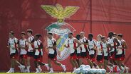 Treino do Benfica na véspera do jogo com o Hearts