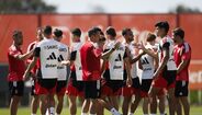 Marco Silva no treino do Benfica