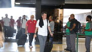 Marco Silva à chegada ao aeroporto de Lisboa