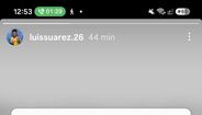Mensagem de Luis Suárez nas redes sociais