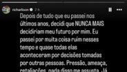 Richarlison arrasador fala em "pressão, ameaças e retaliações"
