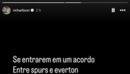 Richarlison arrasador fala em "pressão, ameaças e retaliações"