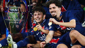 João Neves e Vitinha na conquista da Liga dos Campeões