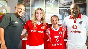 Eliseu, Chandra Davidson, Lúcia Alves e Pedro Mantorres na sessão de autógrafos no Benfica Hotel