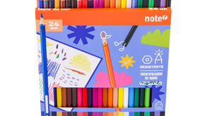 Lápis de cor com 24 unidades da marca Note, ideal para o regresso às aulas