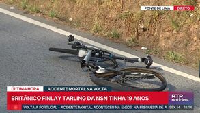 Assim ficou a bicicleta de Finlay Tarling após acidente fatal na Volta a Portugal