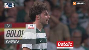 'Magia' de Geny, rotação e golo de Ioannidis: o segundo do Sporting frente ao V. Guimarães