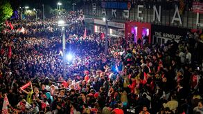 Festa pela vitória no Charity Shield