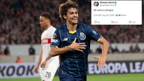 Damiano David comovido com a chegada de Rodrigo Mora ao Roma