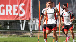 As imagens do primeiro treino de Palhinha no Benfica