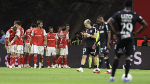 Jogadores do Sp. Braga fazem a festa frente ao V. Guimarães