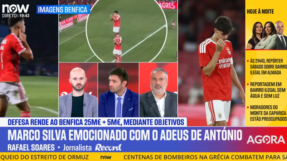 Rafael Soares, subeditor de Record, destaca o agradecimento do central ao antigo treinador do Benfica