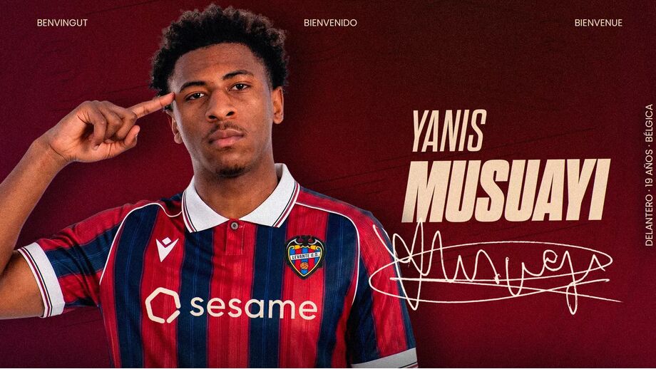 Yanis Musuayi é reforço do Levante de Luís Castro