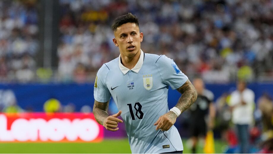 Brian Rodríguez em ação pelo Uruguai frente a Cabo Verde no Mundial'2026