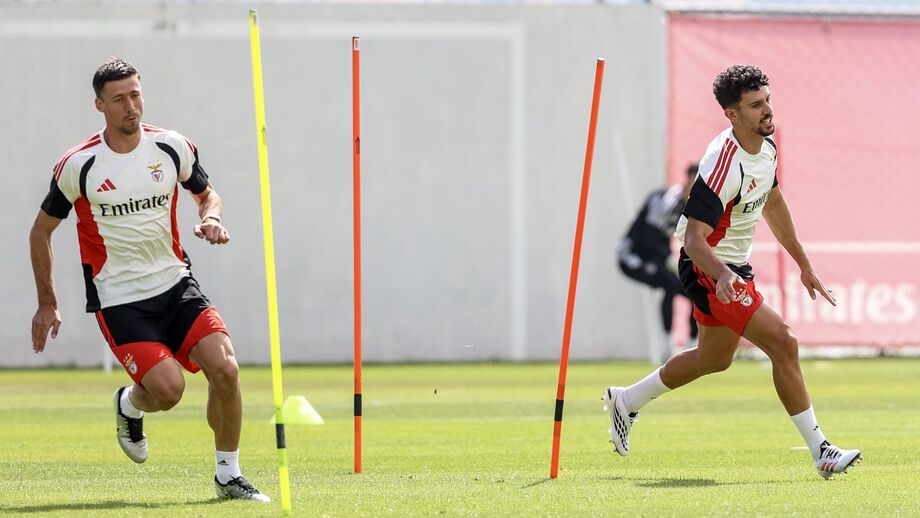 Lenglet e Tomás Araújo juntos no treino