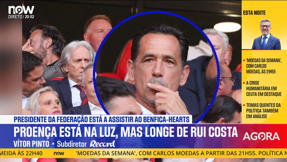 Vítor Pinto e Valter Marques comentam presença do presidente da FPF no Benfica-Hearts