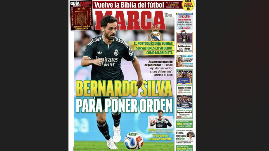 'Bernardo Silva para pôr a ordem': a capa da Marca