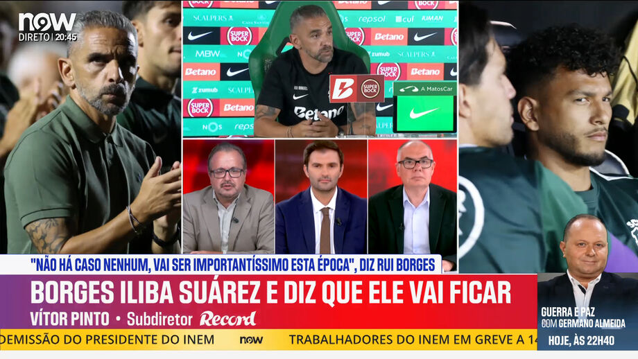Vítor Pinto, subdiretor de Record, analisa declarações do treinador do Sporting sobre o avançado