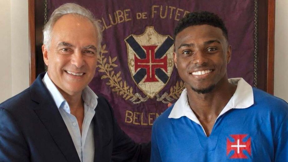 Lian com o presidente dos azuis, Patrick Morais de Carvalho
