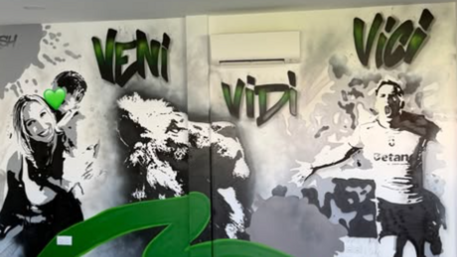 Zalazar com mural repleto de sportinguismo
