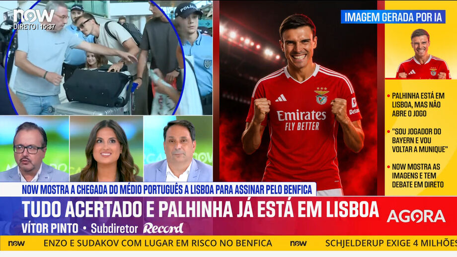 Vítor Pinto analisa palavras do médio, que se prepara para reforçar o Benfica, à chegada a Lisboa
