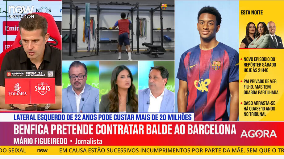 Lateral-esquerdo do Barcelona colocado na rota das águias; análise de Vítor Pinto