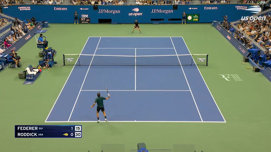 Antigo tenista fez um jogo de exibição diante de Andy Roddick