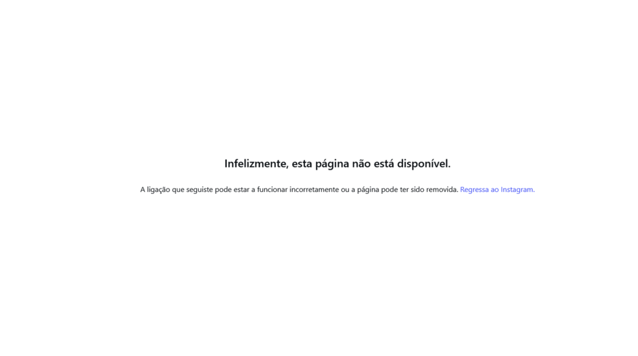 A mensagem que surge ao aceder à página do grego