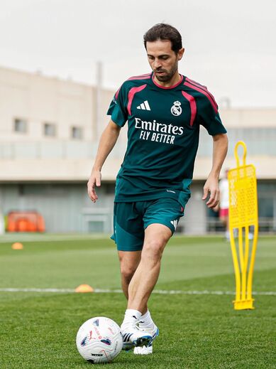 Bernardo Silva no treino do Real
