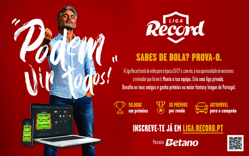 Liga Record 2026/27: compre equipas online e faça uma equipa campeã