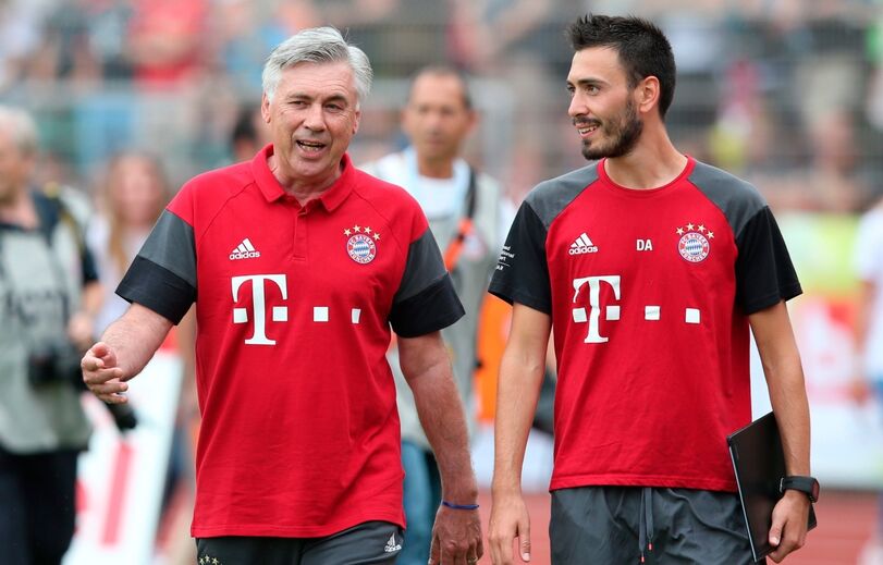 Carlo e Davide Ancelotti em Munique