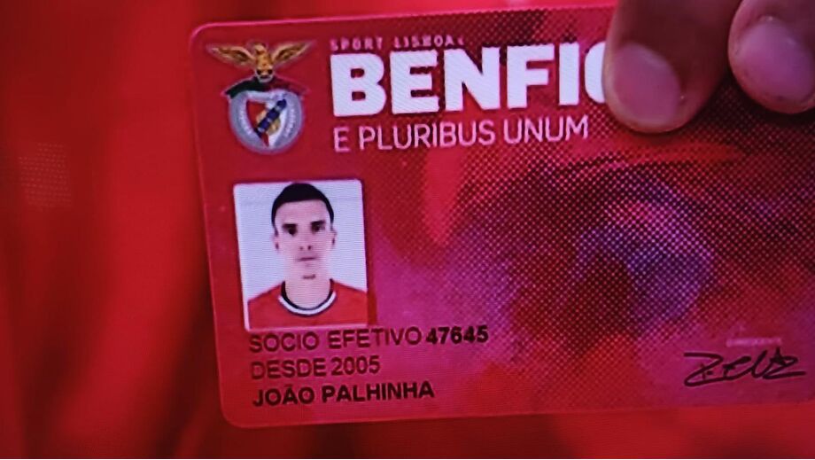 Cartão de Sócio do Benfica de João Palhinha