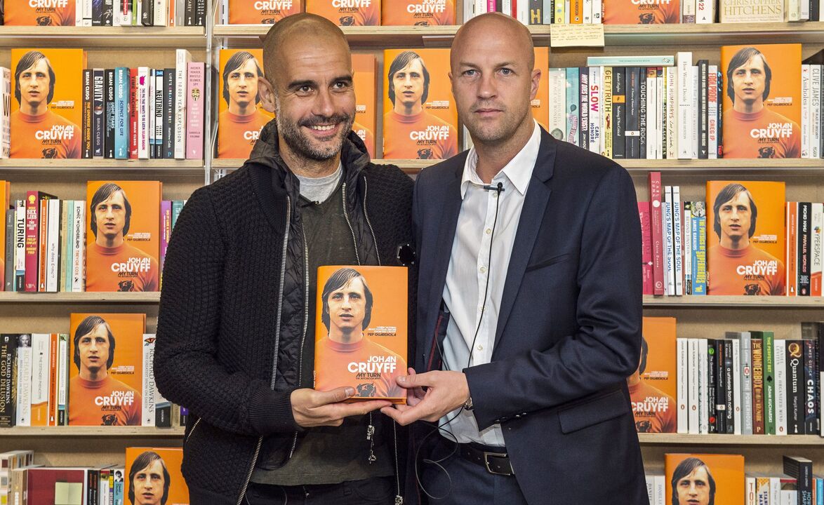 Jordi com o mestre Guardiola