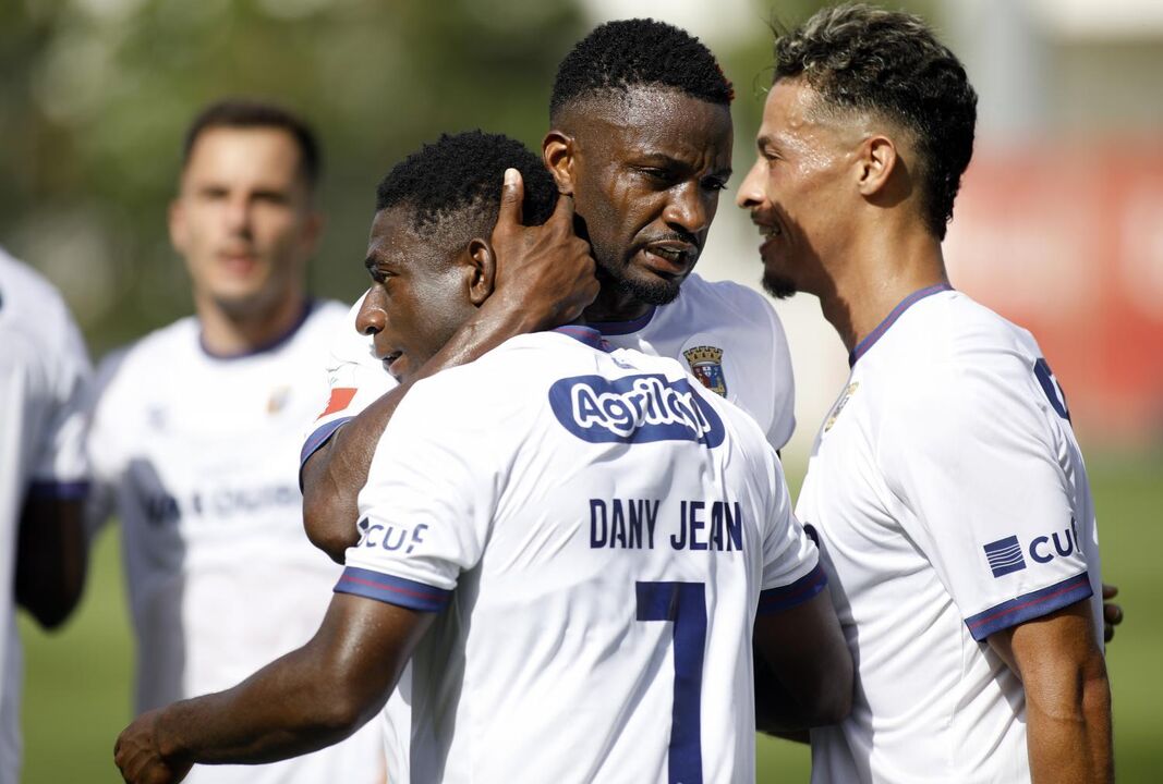 Os jogadores em festa