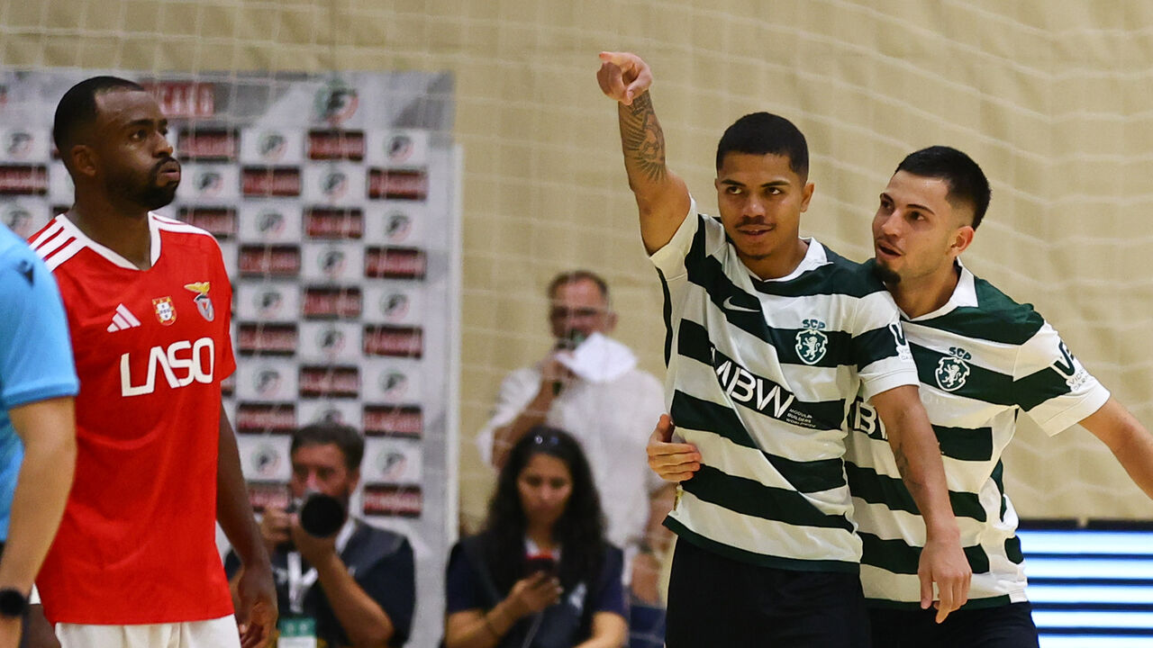 Wesley marcou na vitória do Sporting sobre o Benfica na Supertaça (3-2)