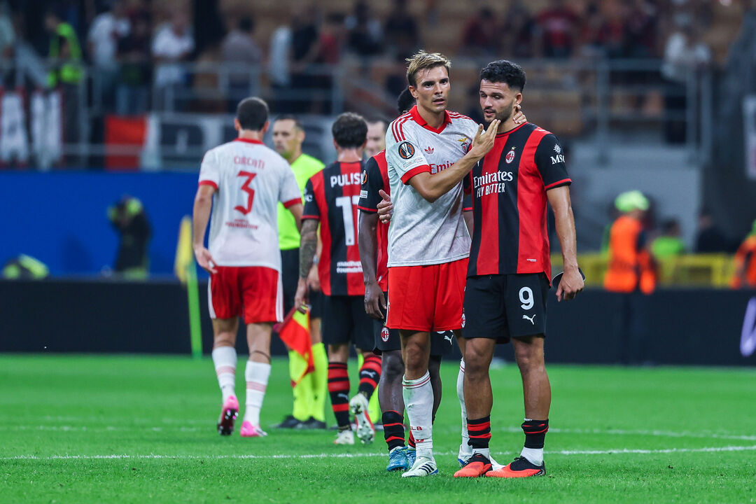 Goncalo Ramos of AC Milan seen at the end of the match during UEFA Europa League 2026/27 League Phase -