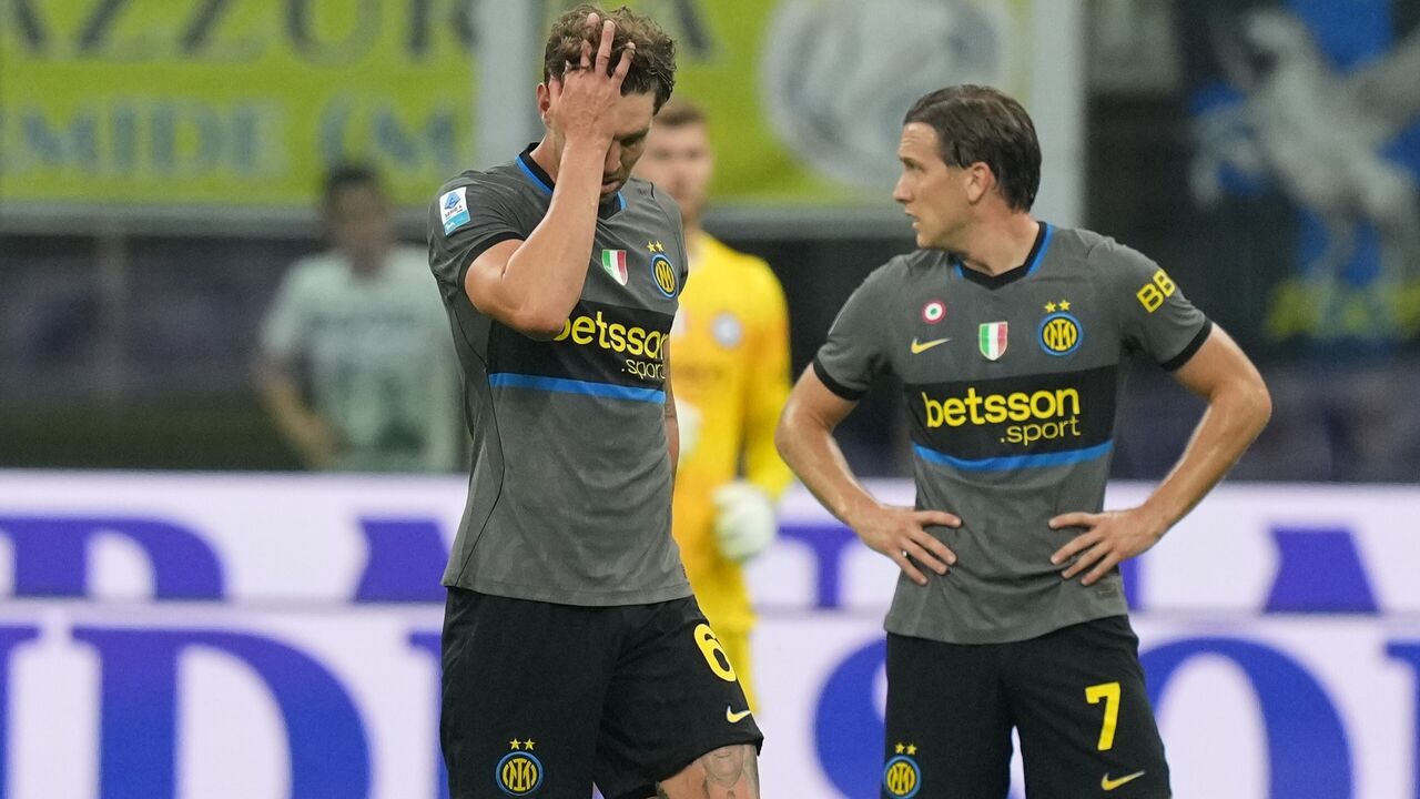 O momento em que Stones saiu lesionado no Inter-Udinese