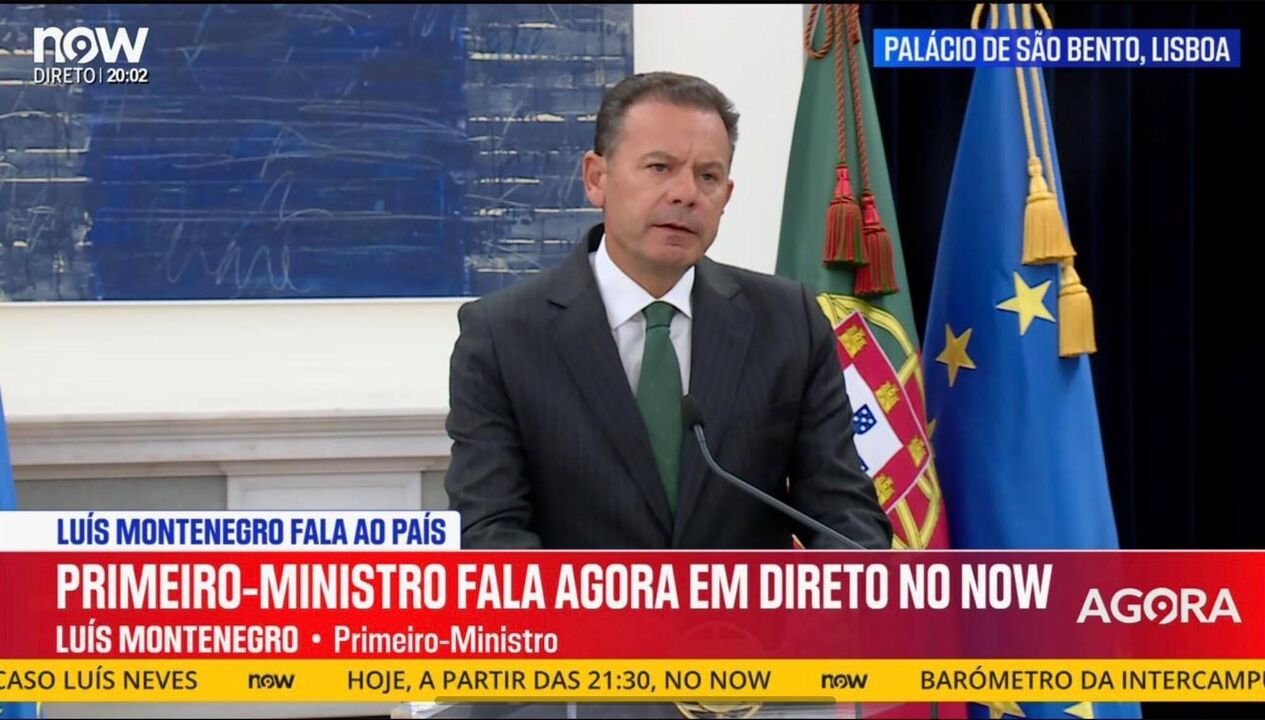 NOW lidera no horário nobre em dia de comunicação ao País de Luís Montenegro