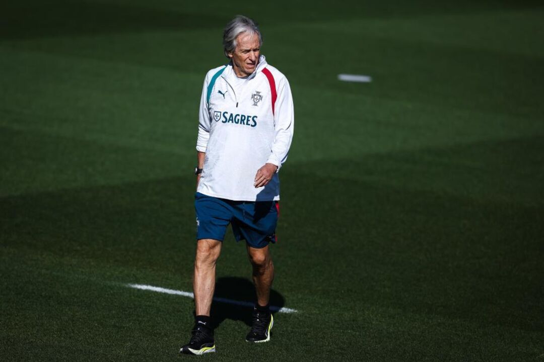 Portugal national team head coach Jorge Jesus attends a training
