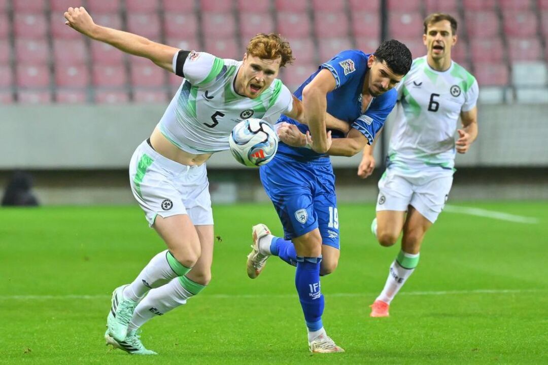 Dor Turgeman of Israel, right, in action against Jake O'Brien