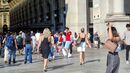 Adeptos do Benfica nas ruas de Milão