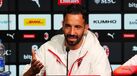 Ruben Amorim na sala de imprensa do Milan