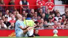 Haaland celebra golo frente ao Manchester United