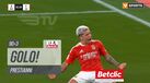 Prestianni em grande: argentino marcou pelo terceiro jogo seguido e fechou as contas da vitória do Benfica